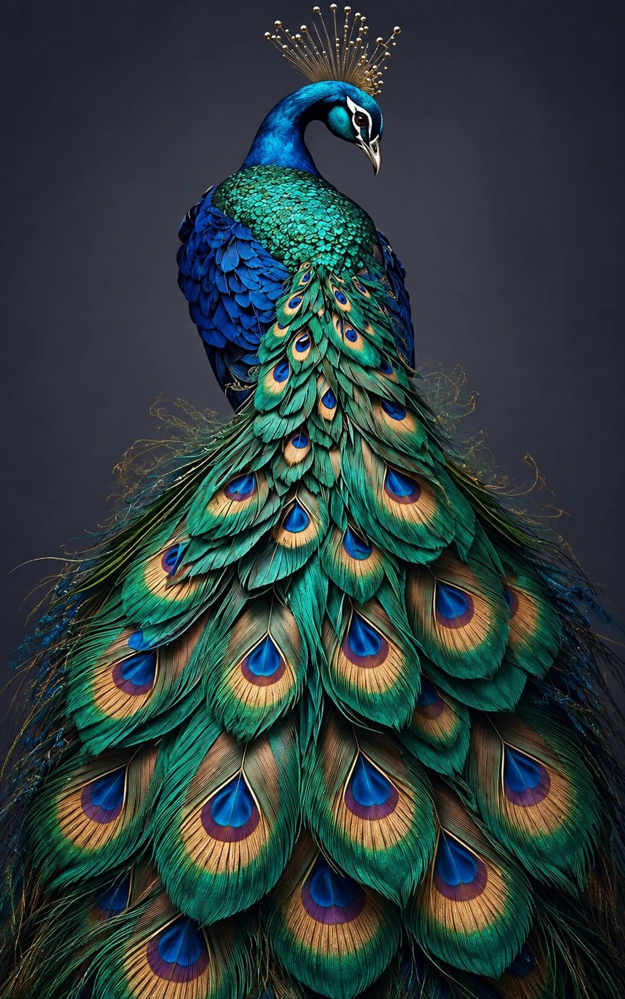 Peacock (working title): reference image for a painting in progress