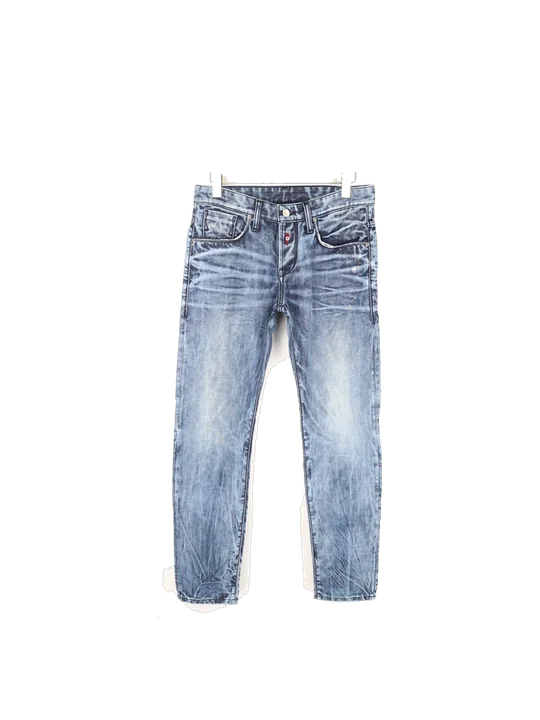 TAKESHY KUROSAWA TK 08 Men Jeans Non-Stretch Button-Fly Classic Blue Slim