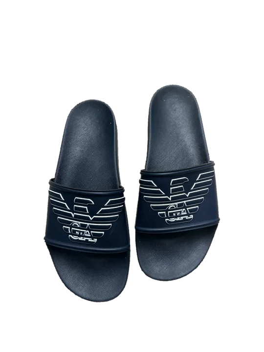 Emporio Armani slippers Color Navy Made In Italy